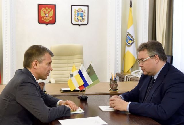 Губернатор Ставрополья встретился с председателем правления «Россельхозбанка» Губернатор Ставрополья встретился с председателем правления «Россельхозбанка»