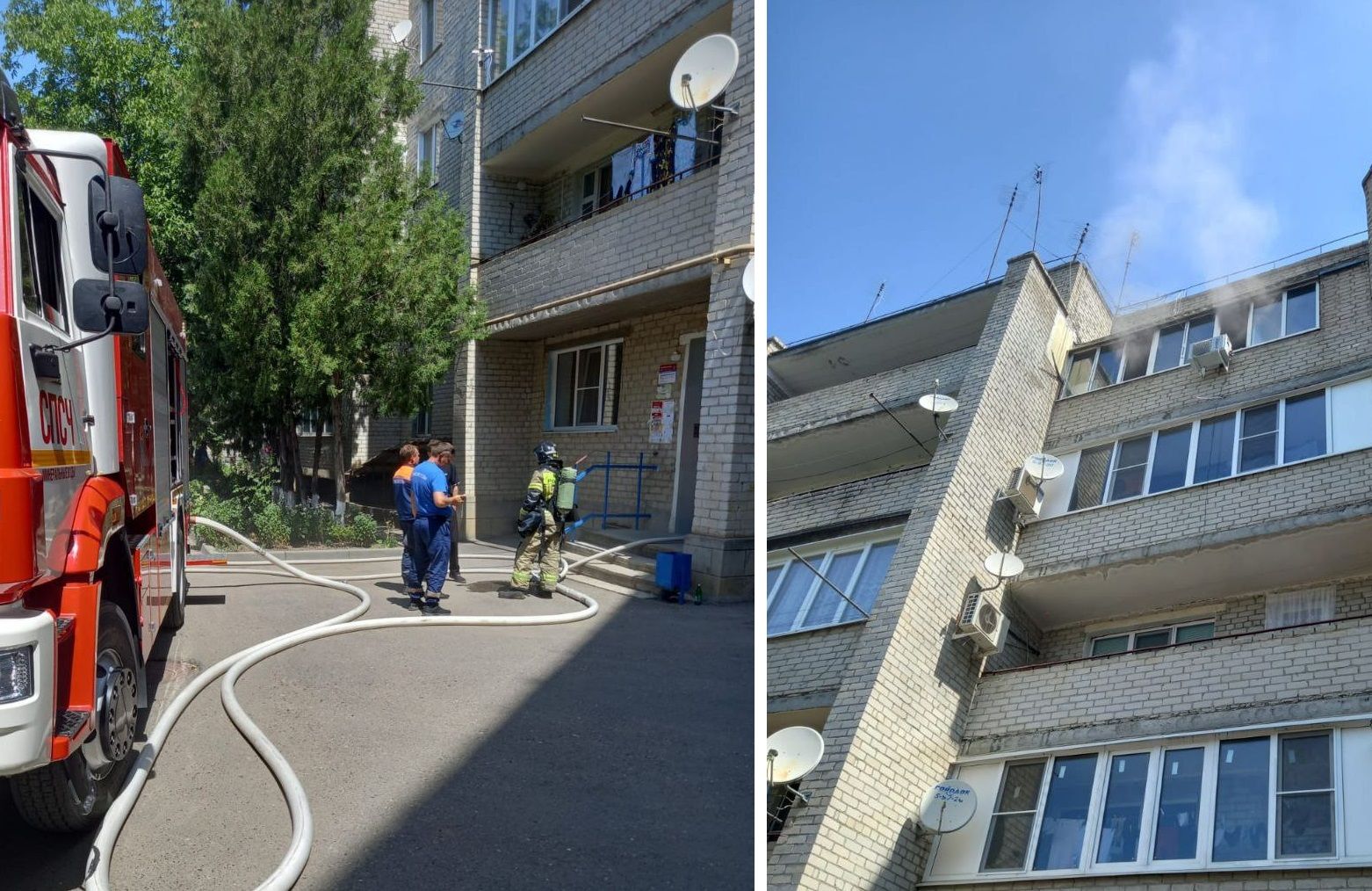 Загоревшаяся духовка стала причиной пожара в пятиэтажке на Ставрополье