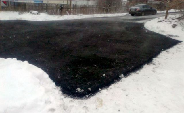 ОНФ: На Ставрополье продолжают класть асфальт в снег ОНФ: На Ставрополье продолжают класть асфальт в снег