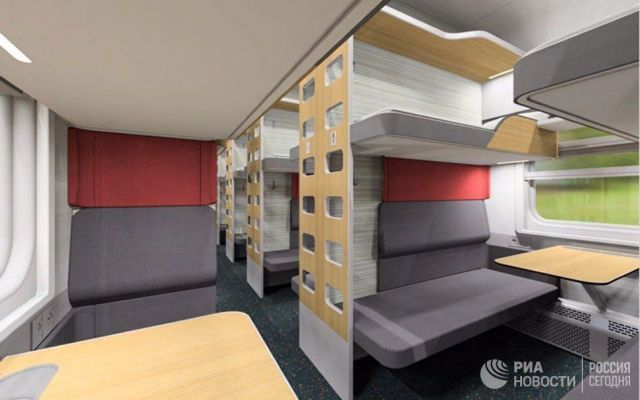 «РИА Новости» опубликовало фотографии новых плацкартных вагонов РЖД «РИА Новости» опубликовало фотографии новых плацкартных вагонов РЖД