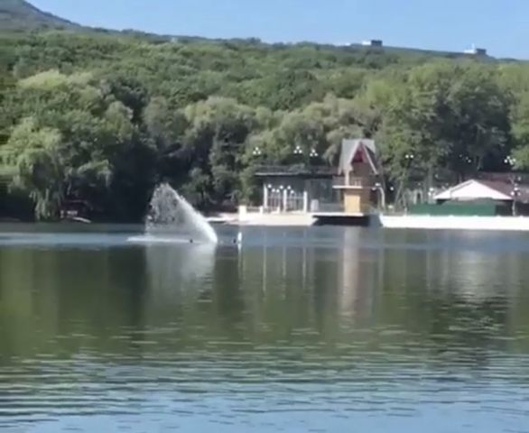 В Железноводске отдыхающие чуть не сломали фонтан на Курортном озере В Железноводске отдыхающие чуть не сломали фонтан на Курортном озере