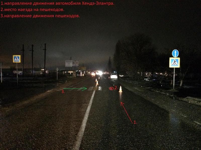 Автоледи сбила 2-х пешеходов на «зебре» на Ставрополье