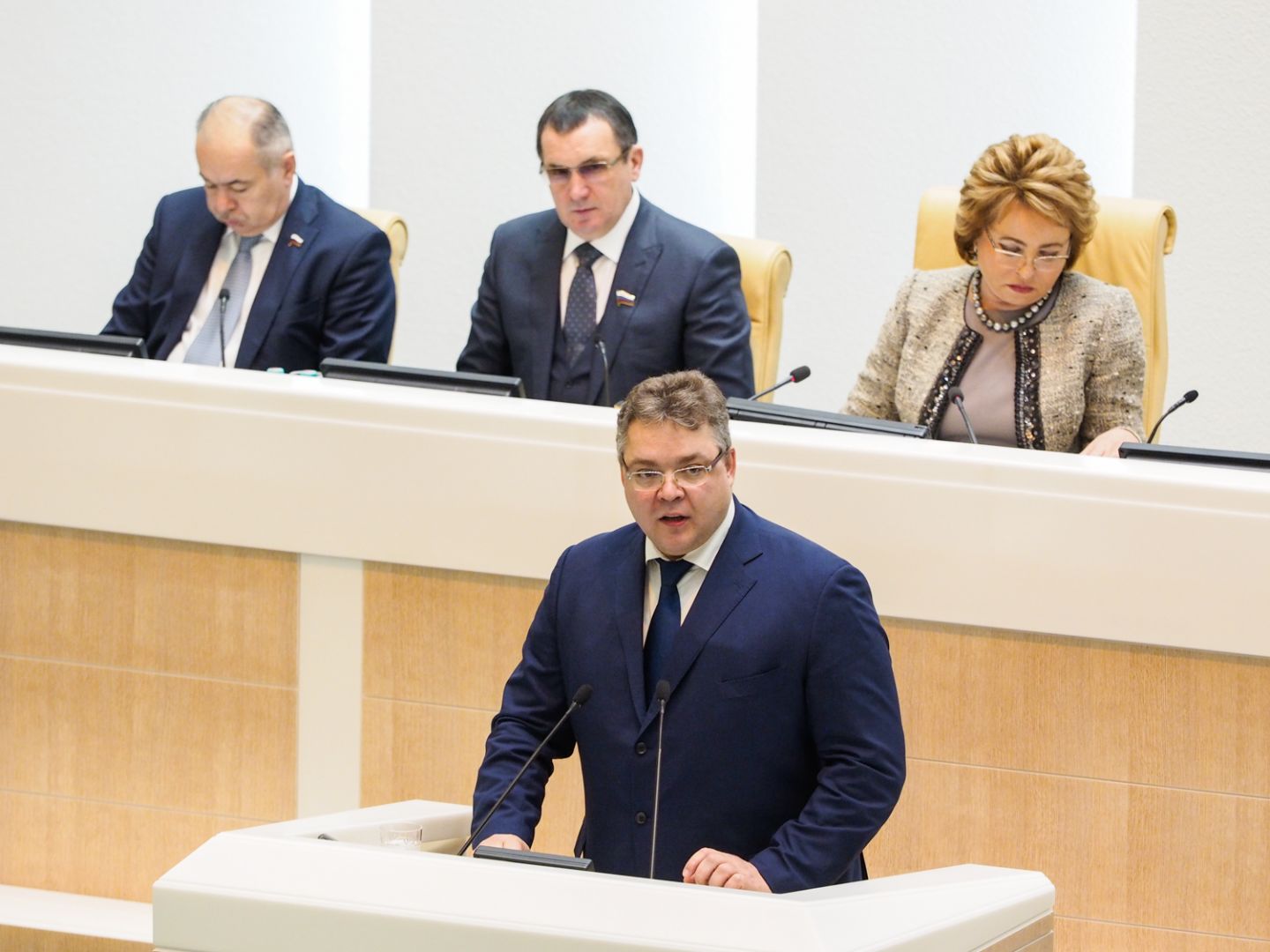 Глава Ставрополья выступил на заседании Совета Федерации РФ Глава Ставрополья выступил на заседании Совета Федерации РФ