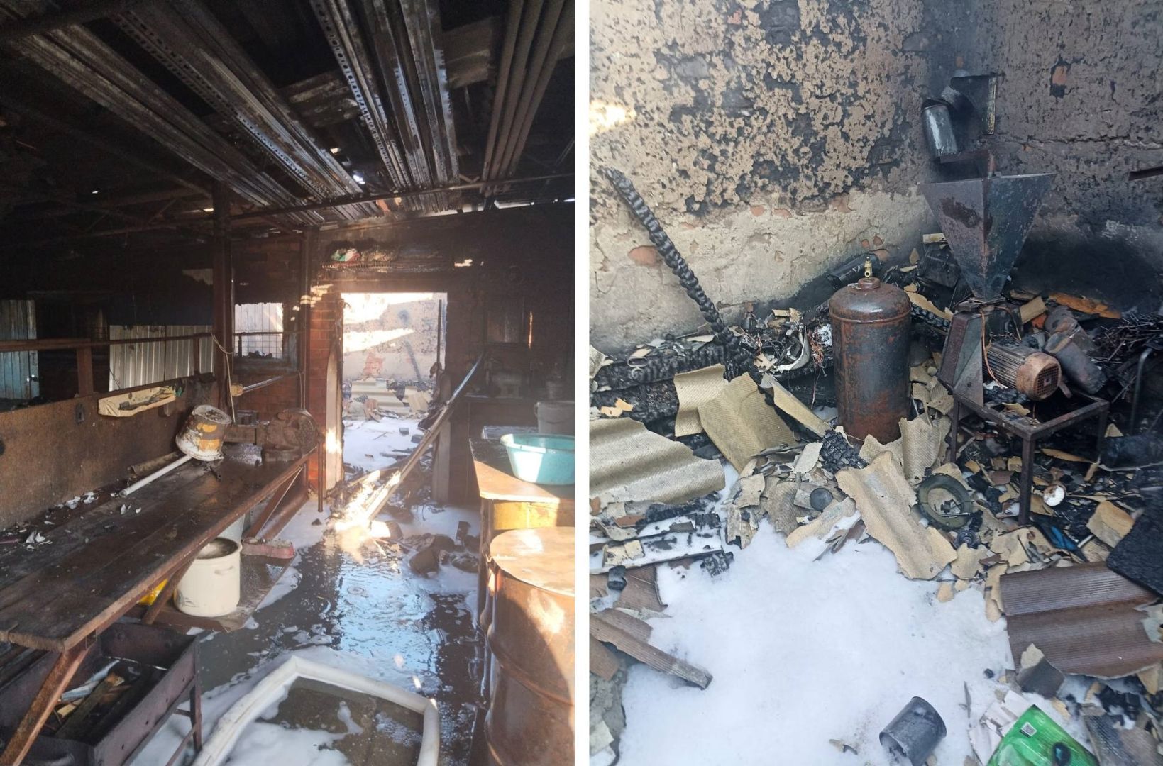 Сарай с газовыми баллонами загорелся на Ставрополье