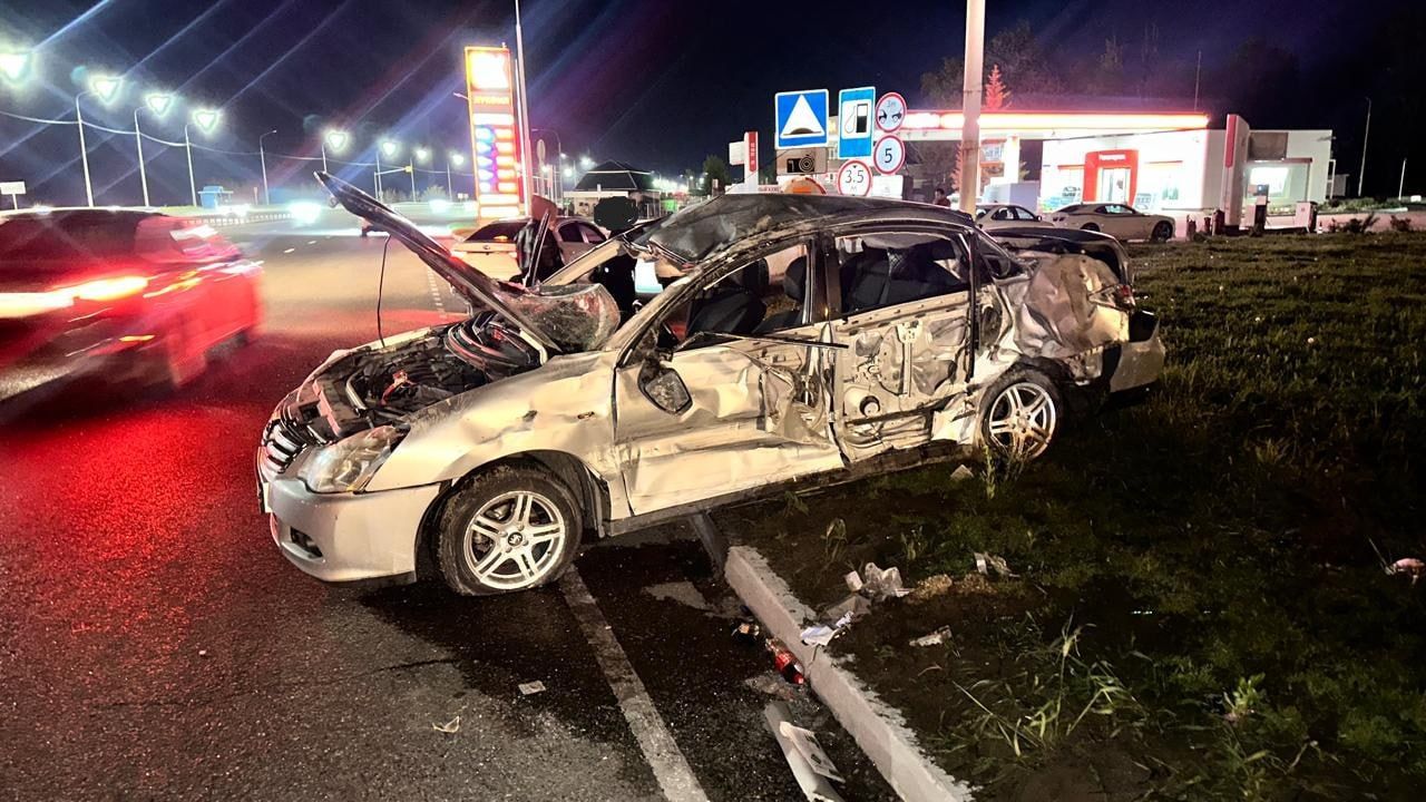 ДТП с опрокинувшейся иномаркой и 4 пострадавшими случилось на северо-западе Ставрополя