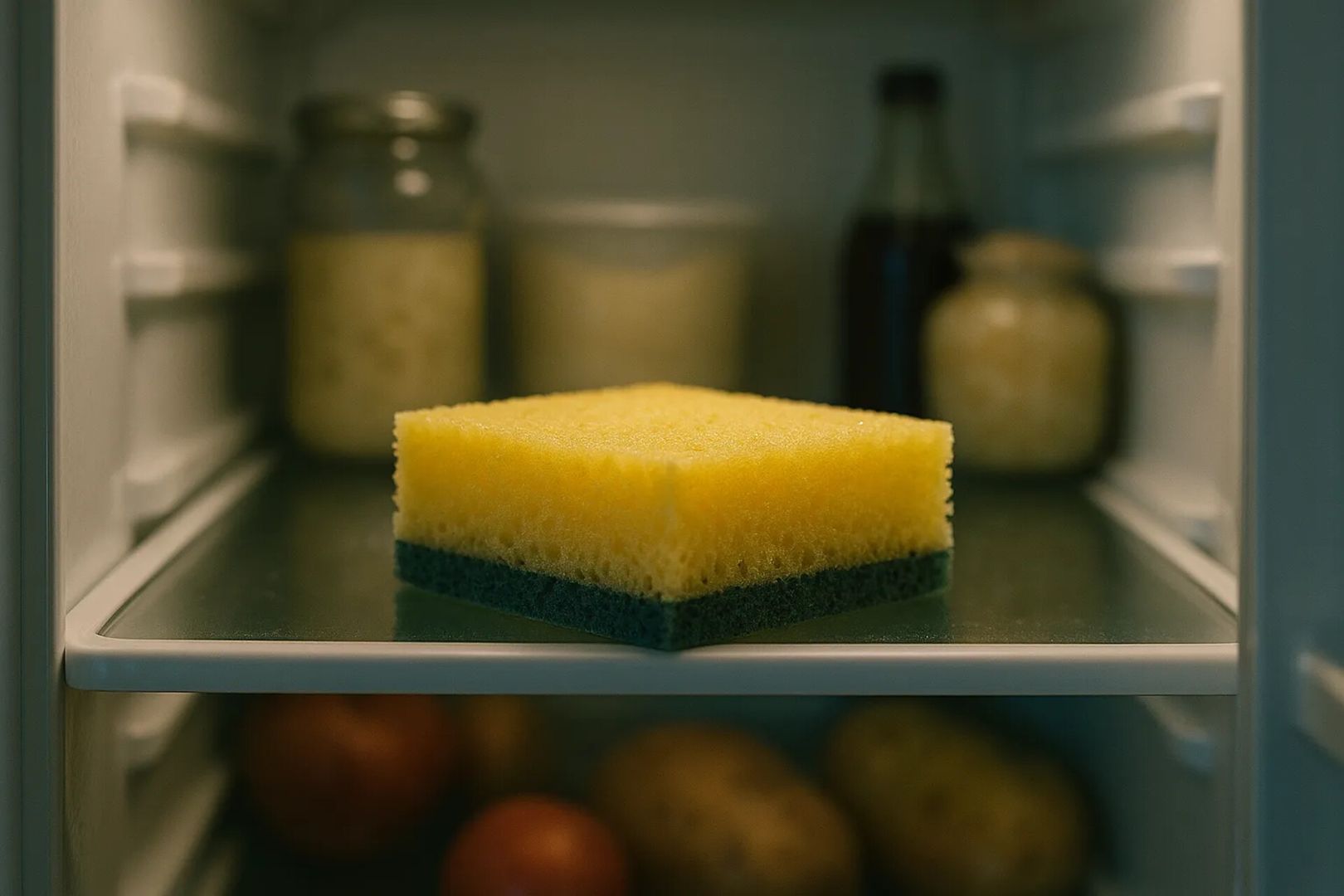 Зачем опытные хозяйки кладут губку в холодильник? Результат вас поразит