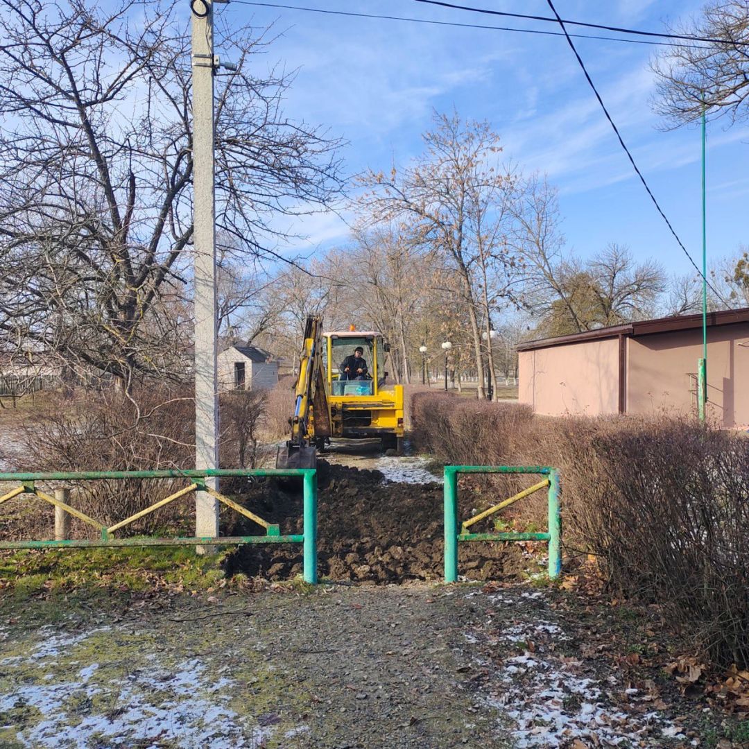 Парковую зону благоустраивают в одном из сел Кочубеевского округа