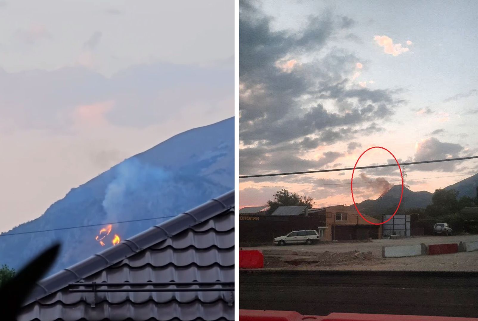 Пожар произошел на горе Бештау