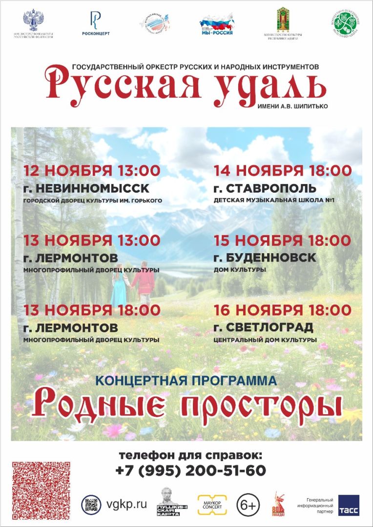 Оркестр русских народных инструментов «Русская удаль» выступит в Ставрополе