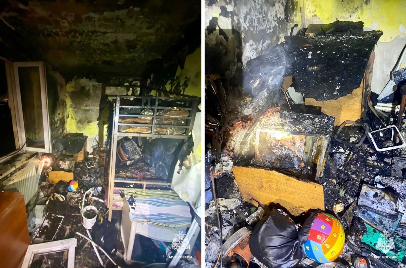 Огнеборцы потушили пожар в детской комнате на Ставрополье