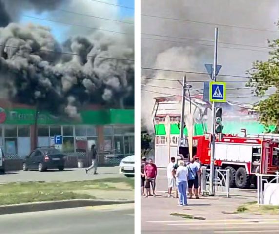 В Михайловске горит торговый центр