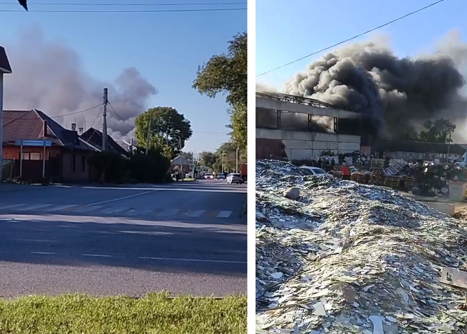 В Георгиевске тушат пожар на предприятии