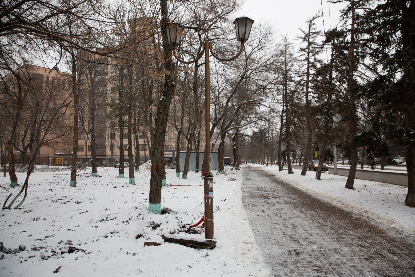 В Ставрополе продолжается обустройство сквера у лицея №8