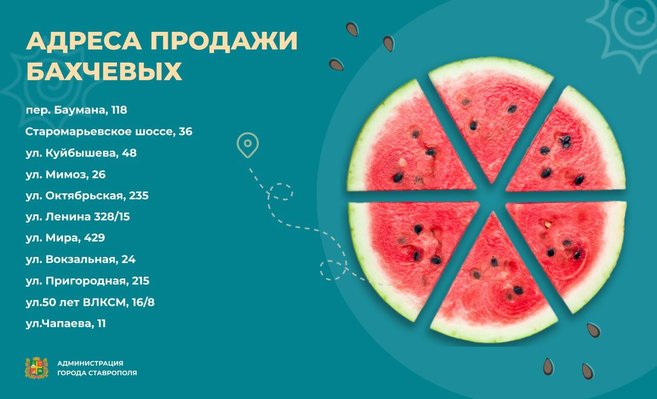 В Ставрополе открылись 11 точек продажи арбузов и дынь