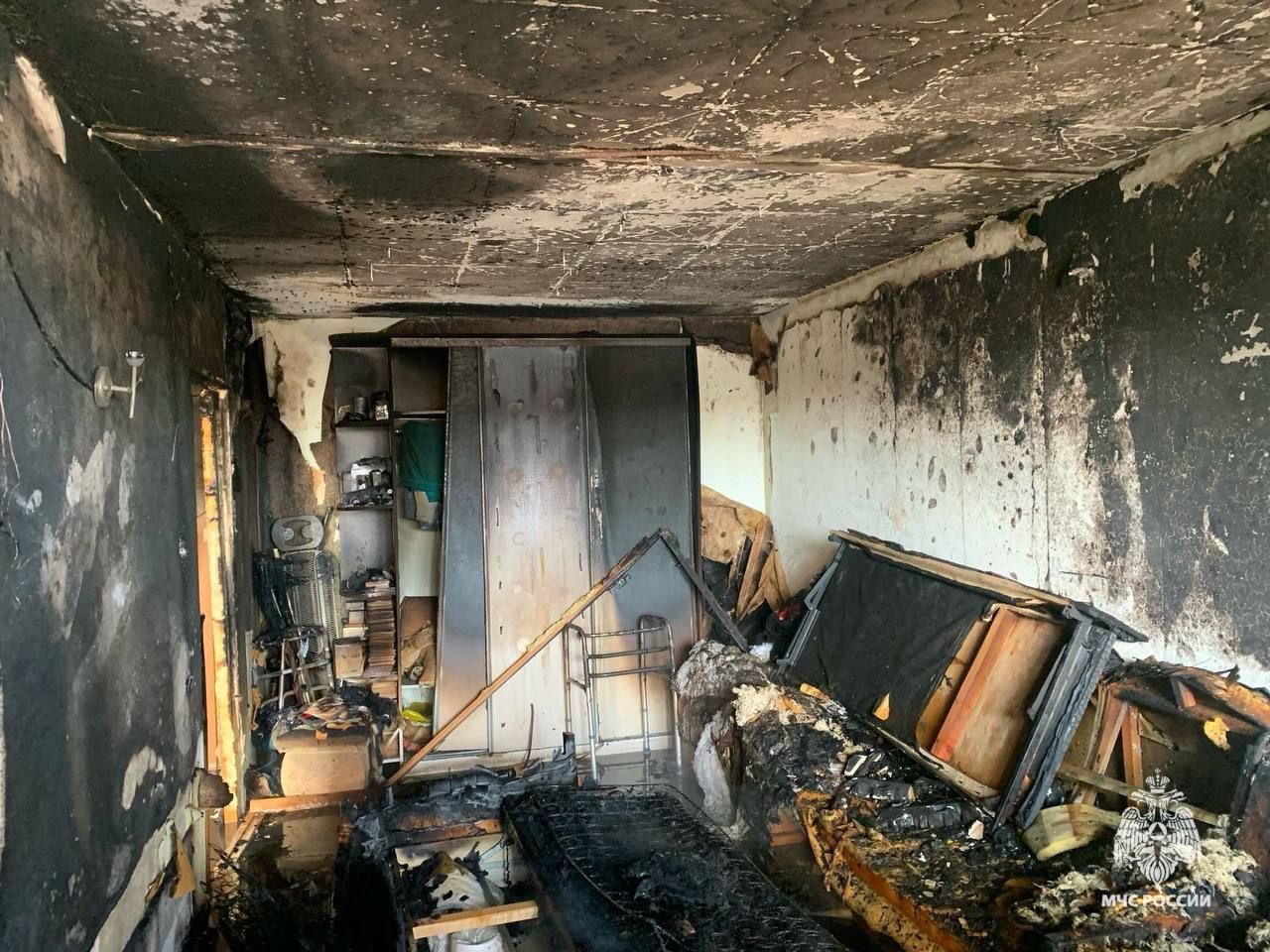 Неосторожность при курении могла стать причиной пожара в квартире на северо-западе Ставрополя