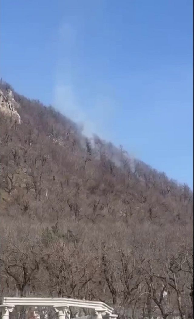 Пожар площадью 3000 квадратных метров устраняют на горе Железной