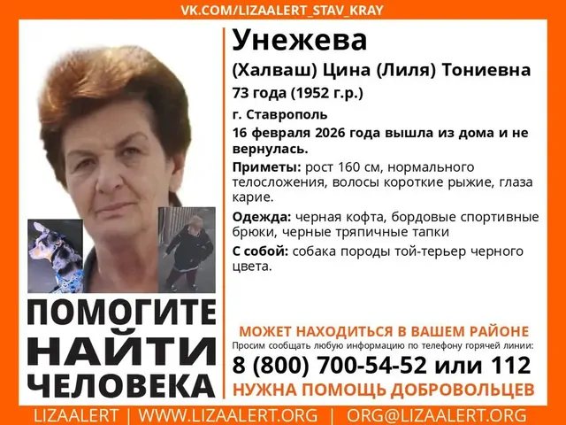 Женщина с собакой пропала в Ставрополе