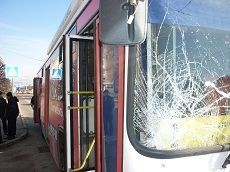 В центре Ставрополя троллейбус сбил пешехода В центре Ставрополя троллейбус сбил пешехода