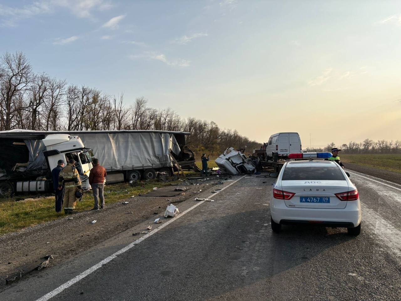 Ставрополец пострадал при столкновении грузовиков