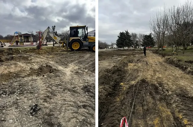 Сквер благоустраивают в селе Ставрополья