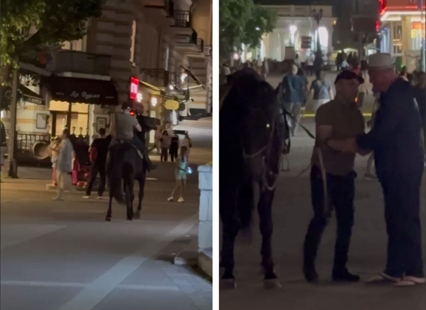 Пьяного всадника заметили в центре Кисловодска