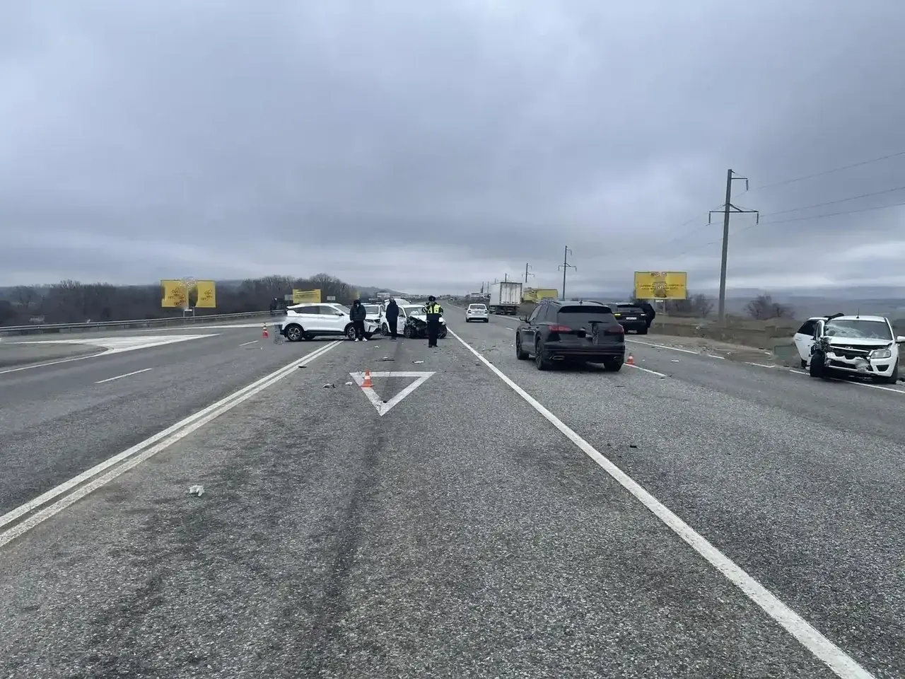 Тройная авария произошла под Ставрополем