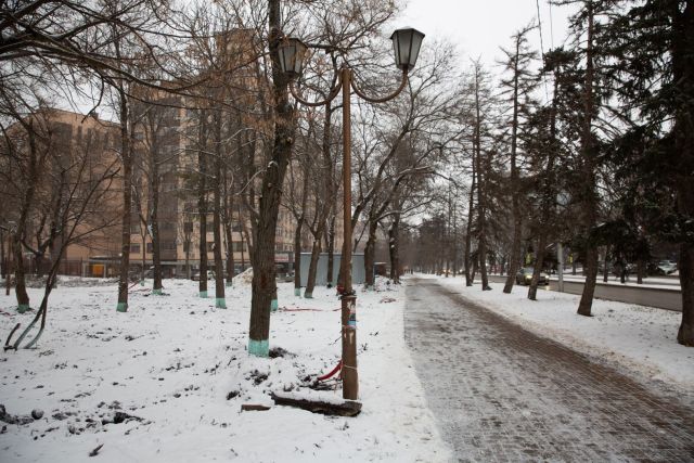 В Ставрополе продолжается обустройство сквера у лицея №8