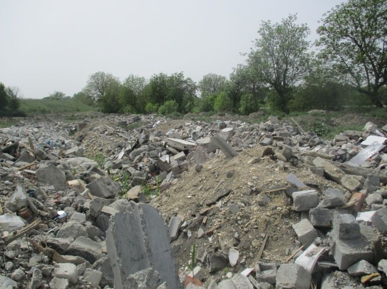 Ликвидирована незаконная свалка строительных отходов