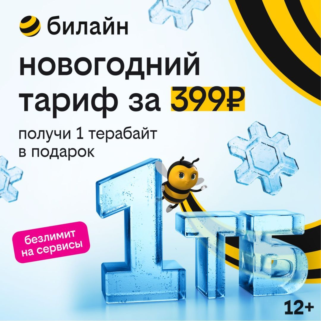 1 терабайт для всех: билайн дарит возможность забыть о трафике на целый год