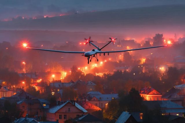 В Невинномысске продолжается противовоздушный бой