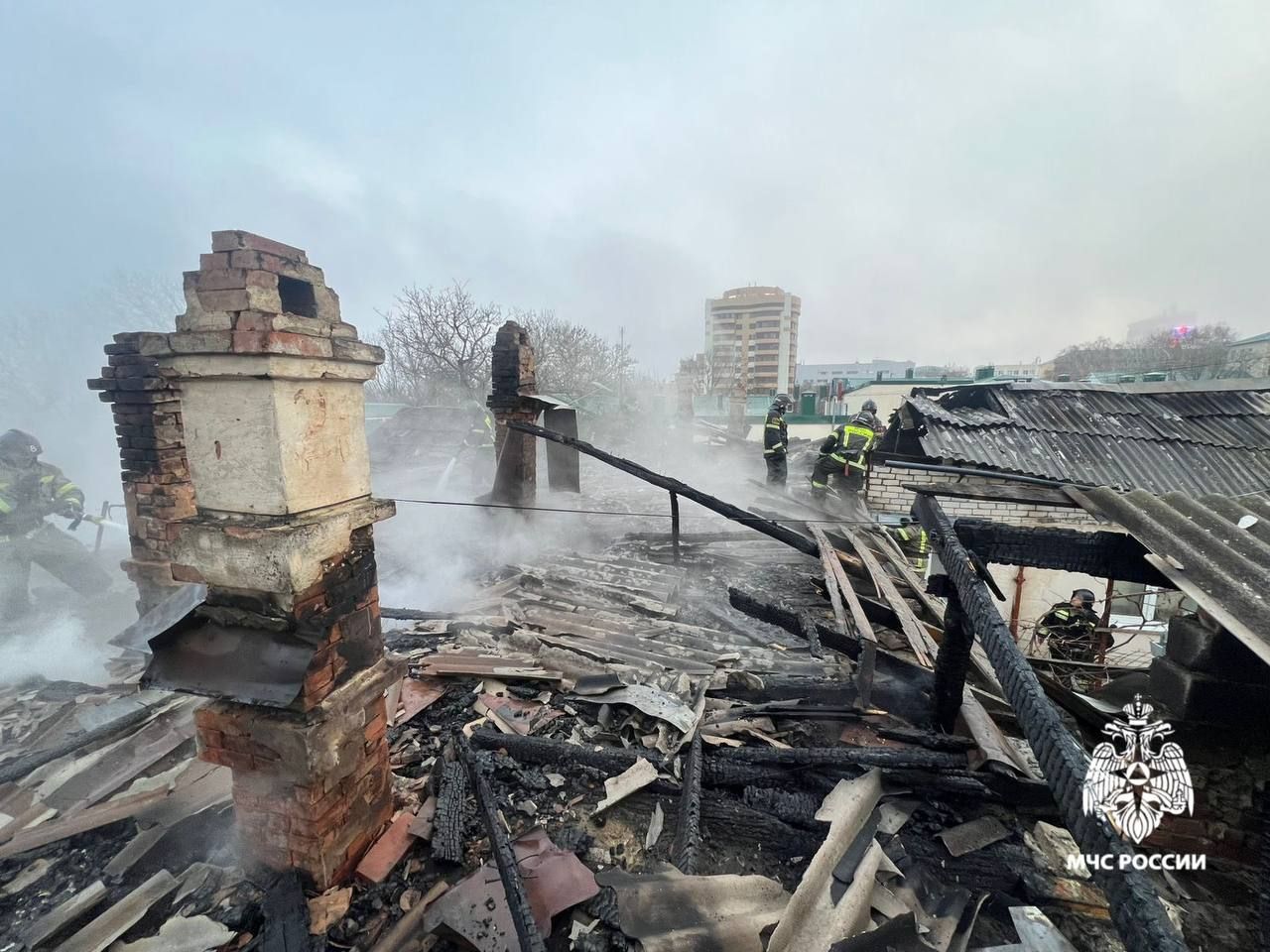 Власти Ставрополья при необходимости помогут восстановить сгоревший в центре Ставрополя дом