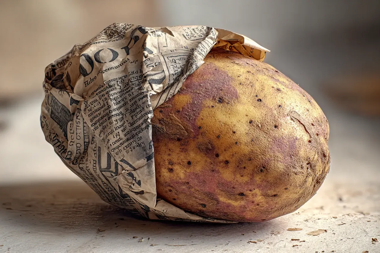 Храню картошку по методу деда: просто заворачиваю в газету — не прорастает до мая, не гниёт