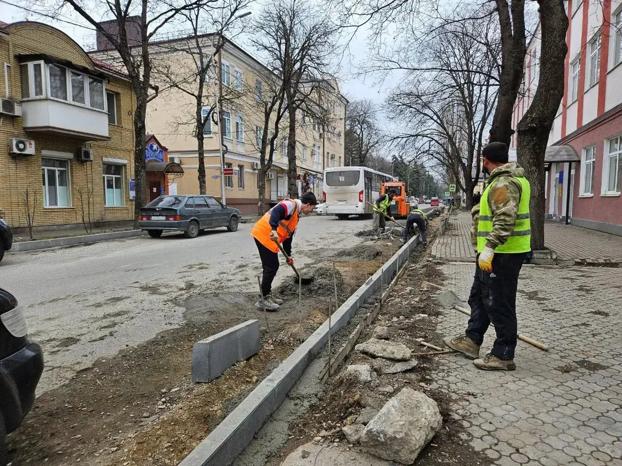 В Пятигорске приступили к ремонту почти 1,5 км улицы Октябрьской