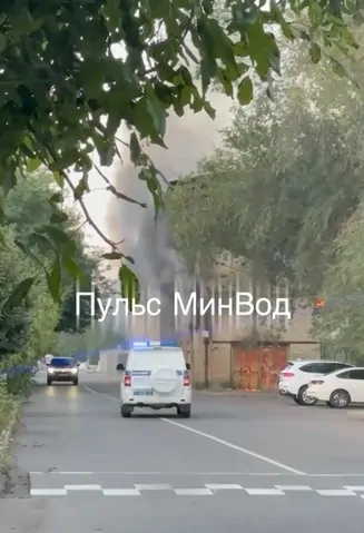Стадион загорелся в Минеральных Водах