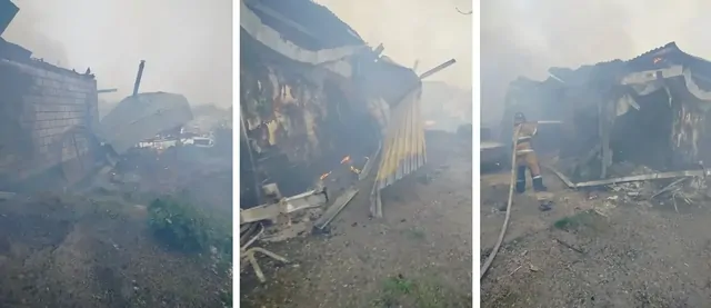 Дом и машина сгорели у жителей ставропольской станицы
