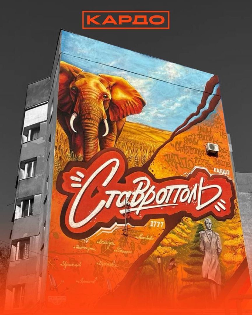 Команда премии «КАРДО» подарила Ставрополю новый мурал