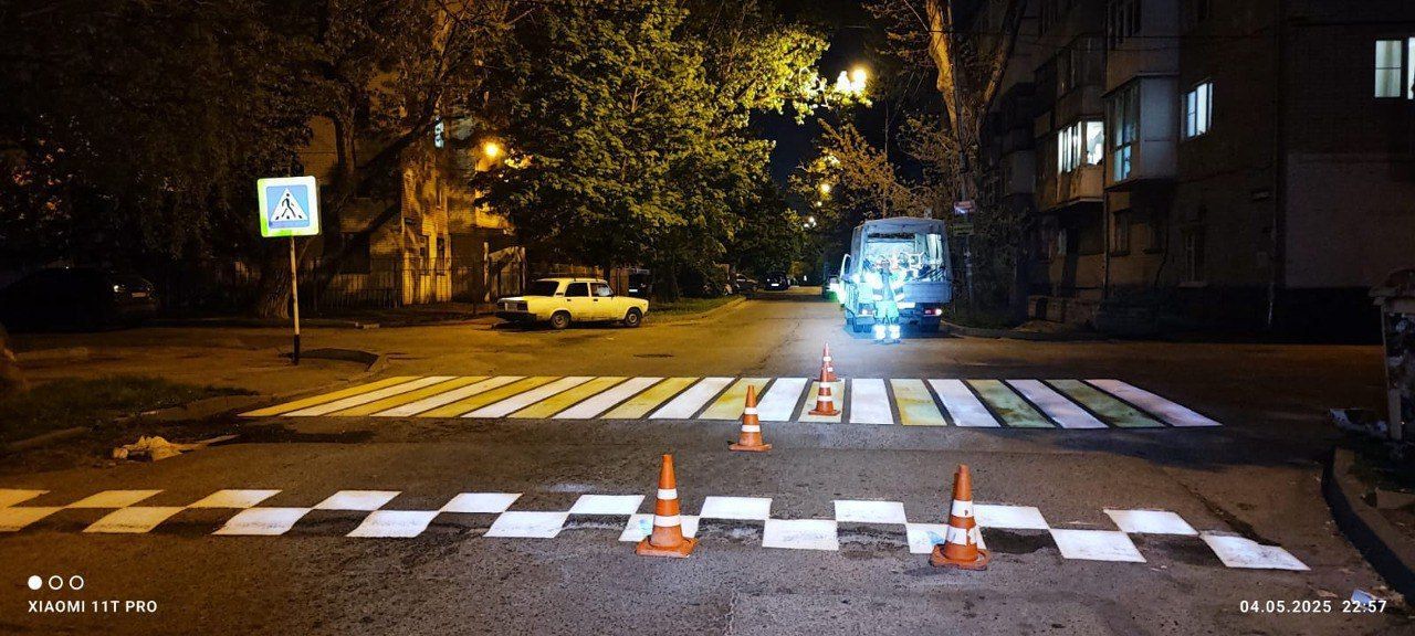 На дорогах Ставрополя обновили 40 тысяч квадратных метров разметки