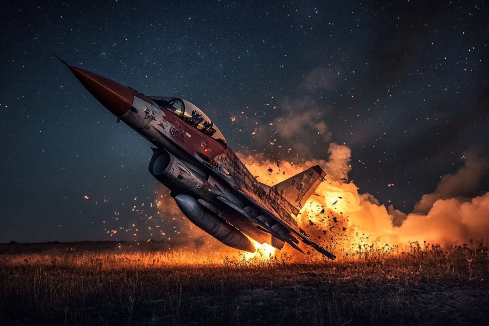 Российские войска сбили украинский истребитель F-16 во время массированной ночной атаки