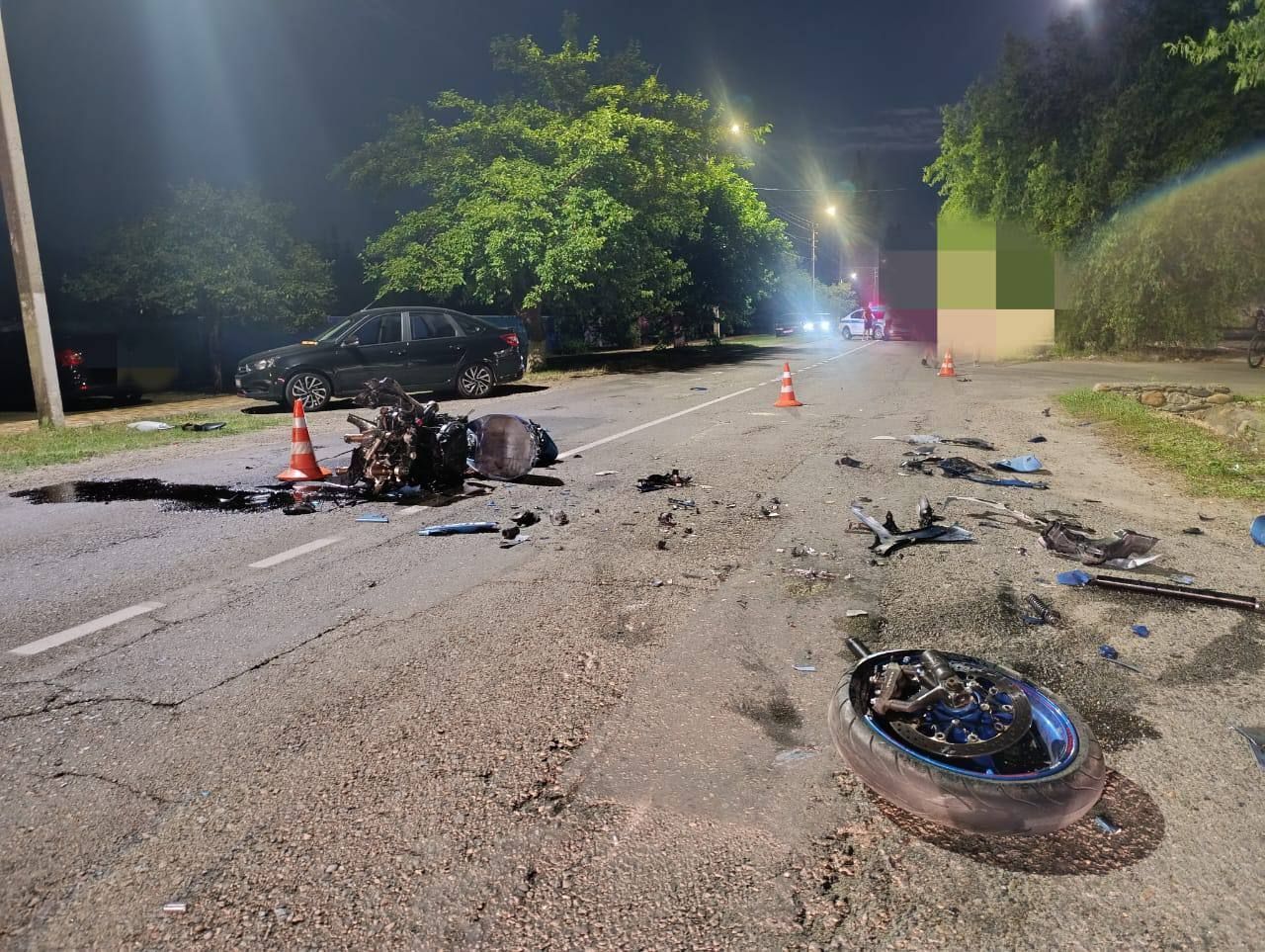 Легковушка столкнулась с мотоциклом в Кочубеевском округе