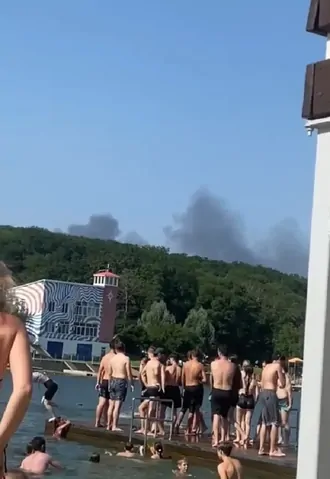 О возгорании под Михайловском сообщают очевидцы