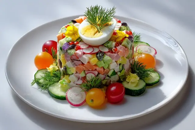 Вместо надоевшего «Оливье»: салат за 15 минут, который гости сметают первым — рецепт грузинского повара