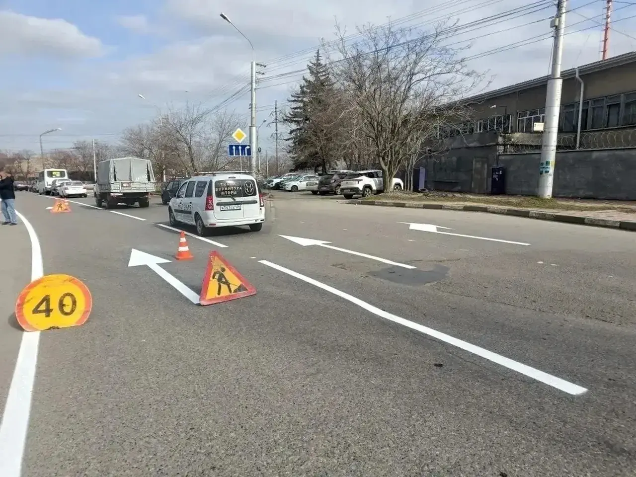 В Ставрополе по ночам пока не могут обновлять дорожную разметку