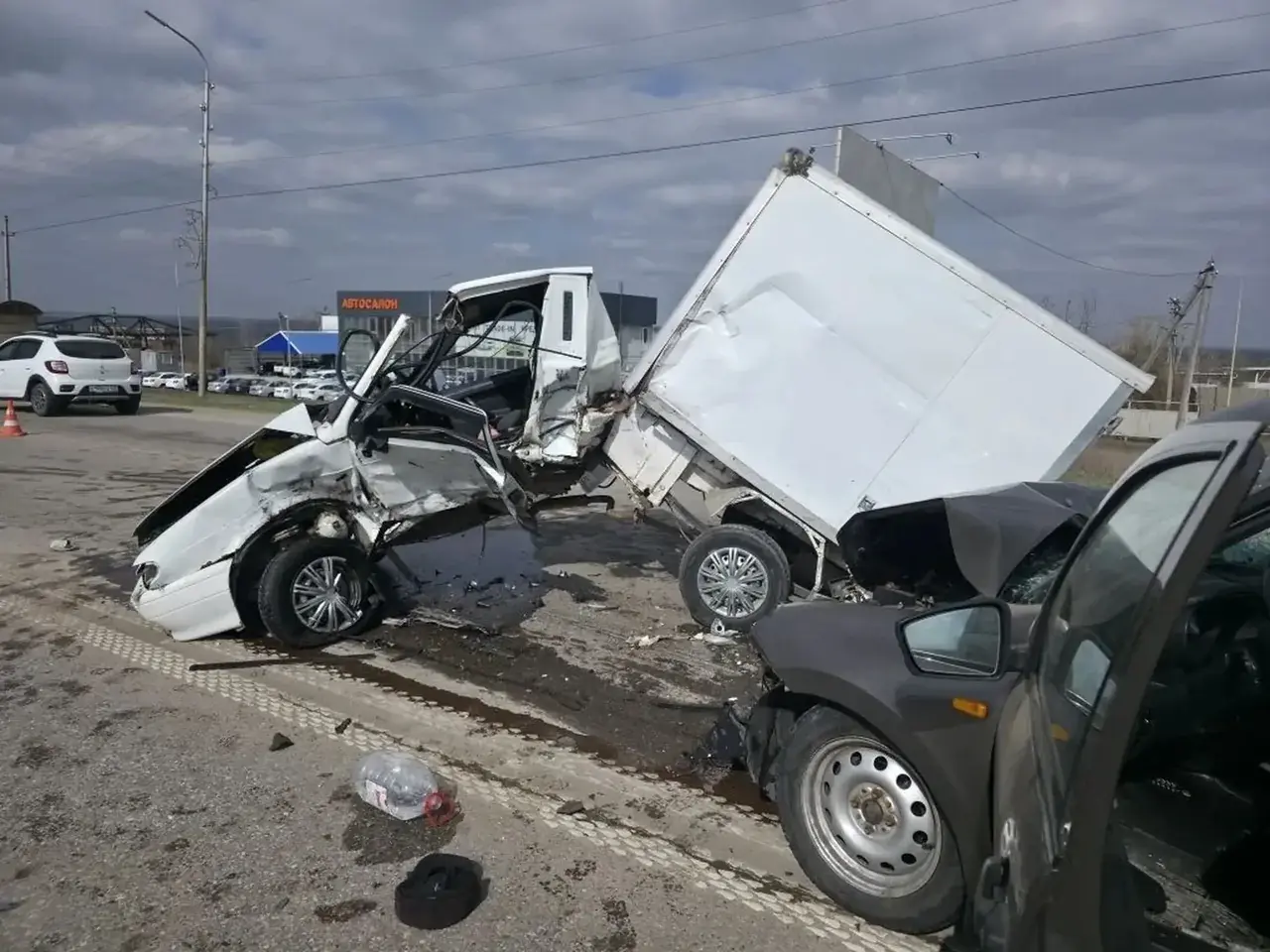 Четыре человека травмировались в аварии в Георгиевске