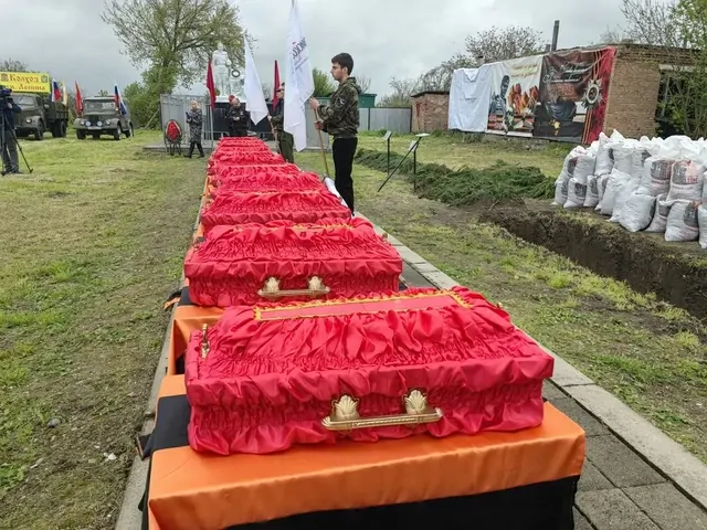 В Ставропольском крае перезахоронили останки 11 неизвестных красноармейцев