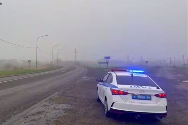 Снег и туман осложнили дорожную обстановку на Ставрополье