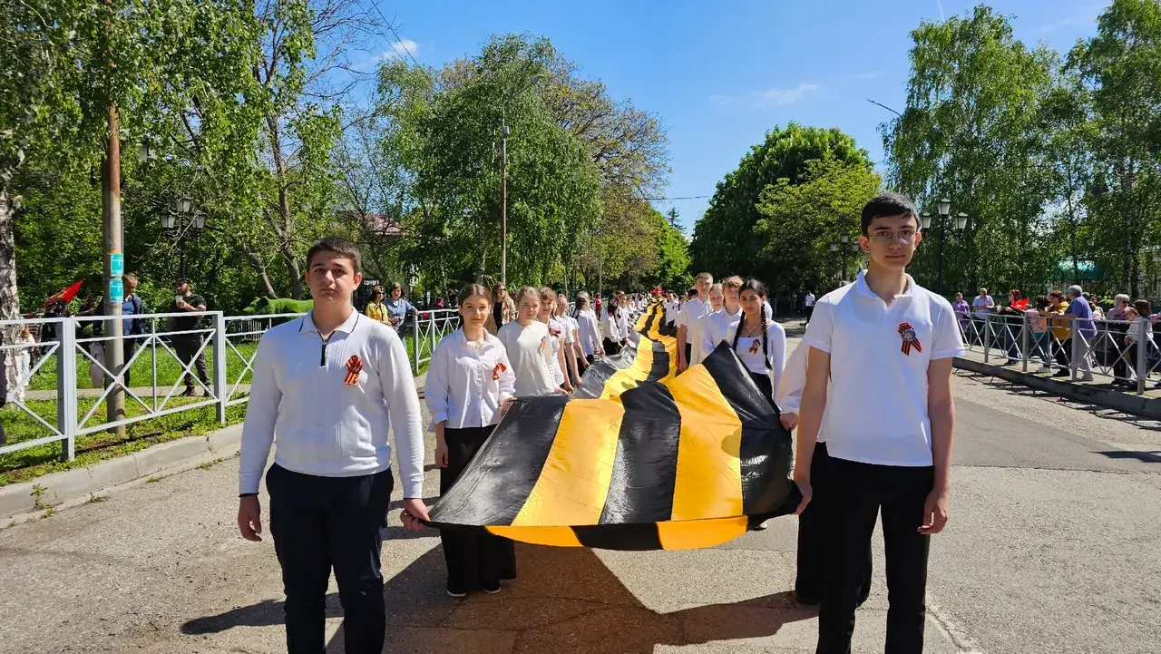 В Предгорном округе пронесут 81-метровую Георгиевскую ленту в День Победы